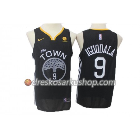 Muški NBA Dres Golden State Warriors Andre Iguodala 9 Nike 2017-18 Crna Swingman